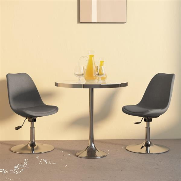 Grote foto vidaxl chaises pivotantes de salle manger 2 pcs gris clair huis en inrichting stoelen