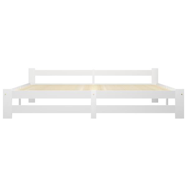 Grote foto vidaxl cadre de lit avec 4 tiroirs blanc bois de pin massif huis en inrichting bedden