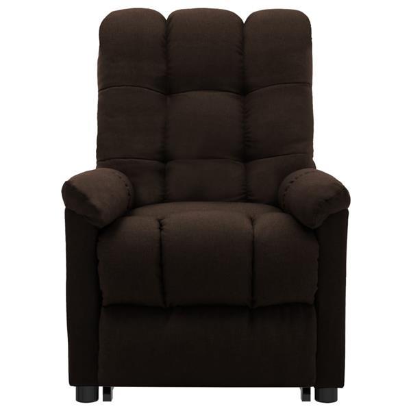 Grote foto vidaxl fauteuil inclinable marron fonc tissu huis en inrichting stoelen
