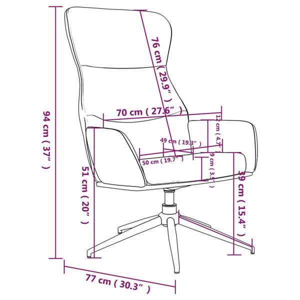 Grote foto vidaxl chaise de relaxation avec tabouret marron brillant si huis en inrichting stoelen