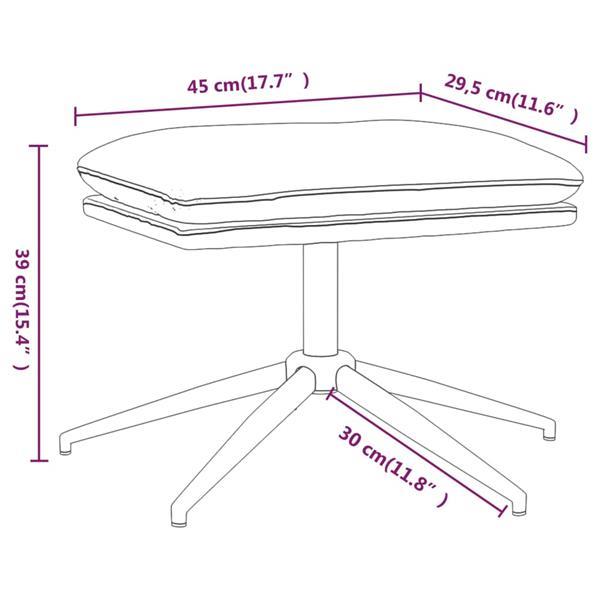 Grote foto vidaxl chaise de relaxation avec tabouret marron brillant si huis en inrichting stoelen