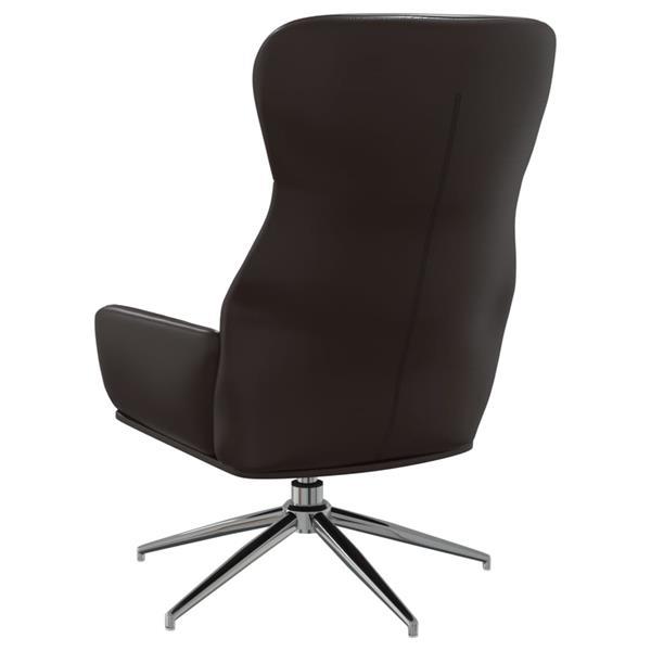 Grote foto vidaxl chaise de relaxation avec tabouret marron brillant si huis en inrichting stoelen