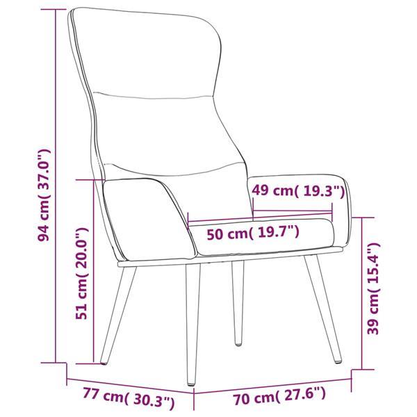 Grote foto vidaxl chaise de relaxation avec tabouret violet tissu huis en inrichting stoelen