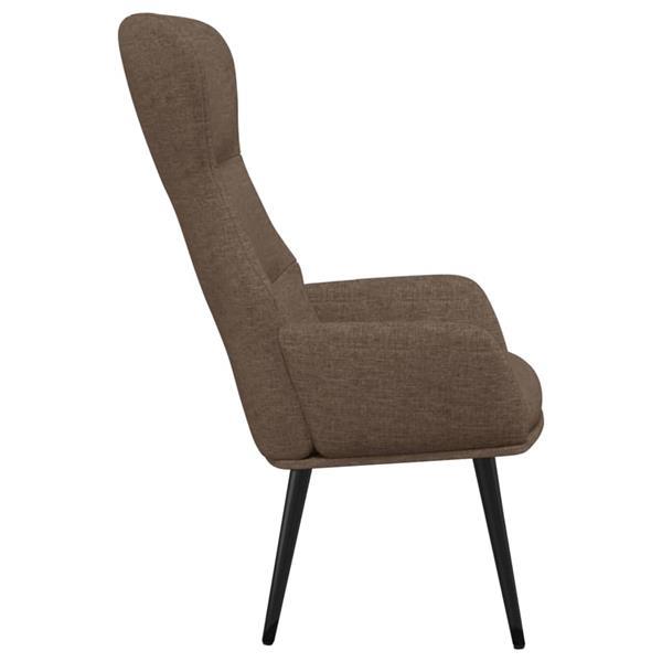 Grote foto vidaxl chaise de relaxation avec tabouret taupe tissu huis en inrichting stoelen