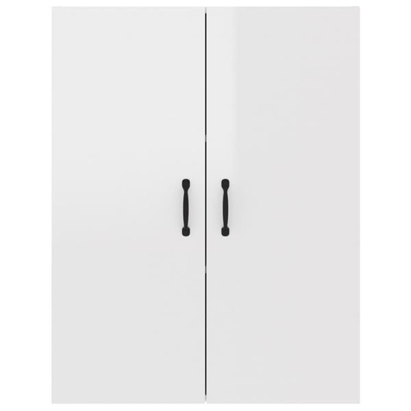 Grote foto vidaxl armoire suspendue blanc brillant 69 5x34x90cm bois d huis en inrichting overige