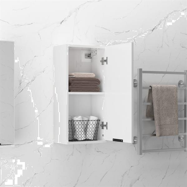 Grote foto vidaxl armoire de salle de bain murale blanc brillant 32x20x huis en inrichting overige
