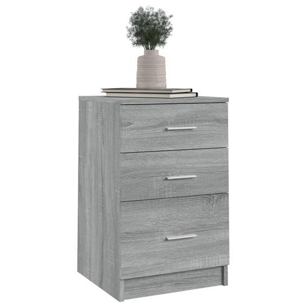 Grote foto vidaxl table de chevet sonoma gris 40x40x63 cm bois d ing ni huis en inrichting complete slaapkamers