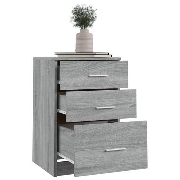 Grote foto vidaxl table de chevet sonoma gris 40x40x63 cm bois d ing ni huis en inrichting complete slaapkamers