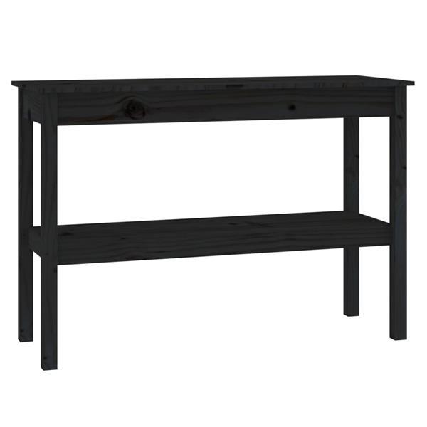 Grote foto vidaxl table console noir 110x40x75 cm bois de pin solide huis en inrichting eettafels