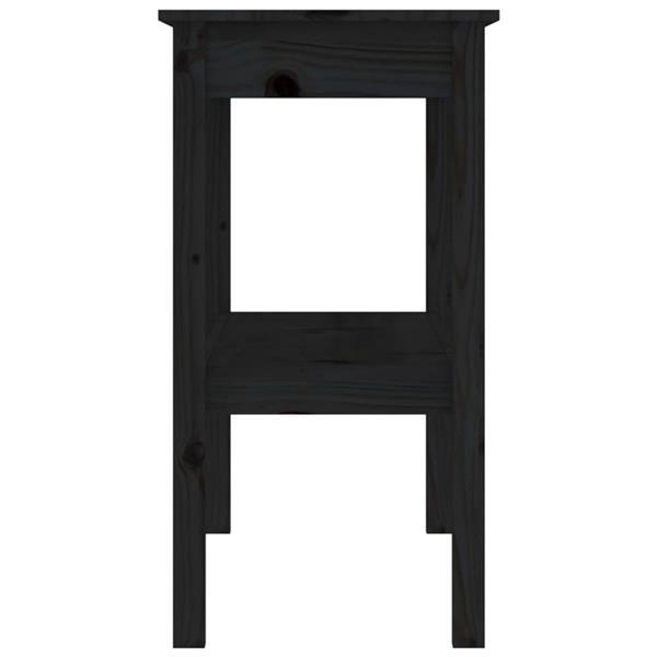 Grote foto vidaxl table console noir 110x40x75 cm bois de pin solide huis en inrichting eettafels