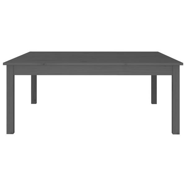 Grote foto vidaxl table basse gris 100x100x40 cm bois massif de pin huis en inrichting eettafels