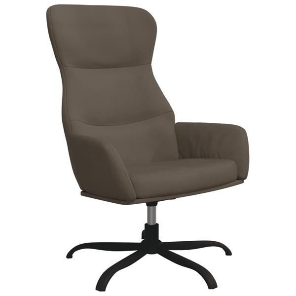 Grote foto vidaxl chaise de relaxation avec tabouret gris fonc tissu m huis en inrichting stoelen