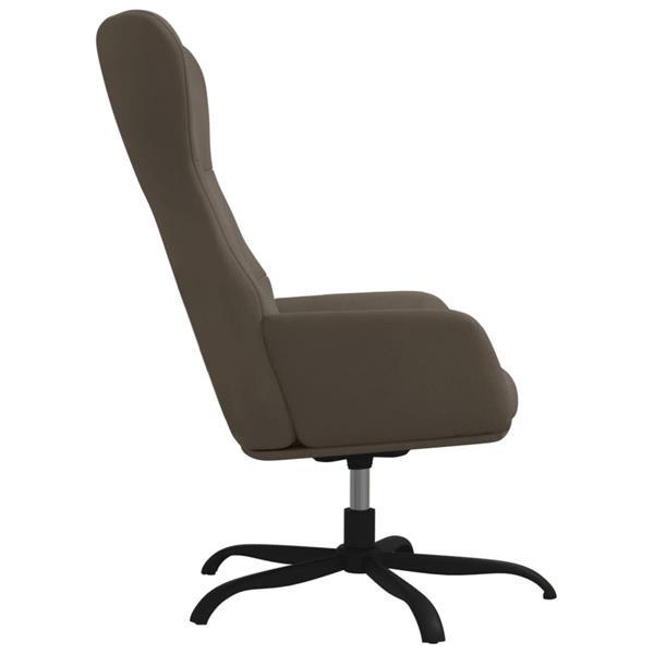 Grote foto vidaxl chaise de relaxation avec tabouret gris fonc tissu m huis en inrichting stoelen