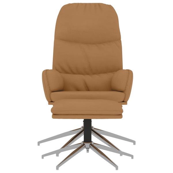 Grote foto vidaxl chaise de relaxation avec tabouret taupe similicuir d huis en inrichting stoelen