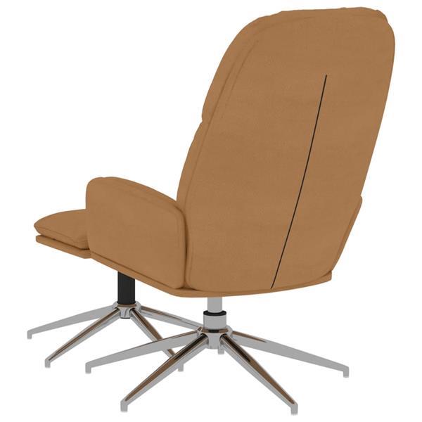 Grote foto vidaxl chaise de relaxation avec tabouret taupe similicuir d huis en inrichting stoelen