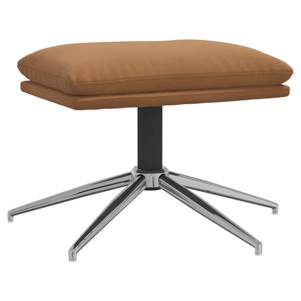 Grote foto vidaxl chaise de relaxation avec tabouret taupe similicuir d huis en inrichting stoelen