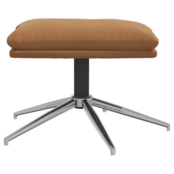 Grote foto vidaxl chaise de relaxation avec tabouret taupe similicuir d huis en inrichting stoelen