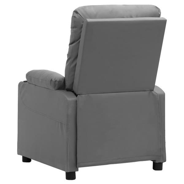 Grote foto vidaxl fauteuil inclinable lectrique de massage gris simili huis en inrichting stoelen