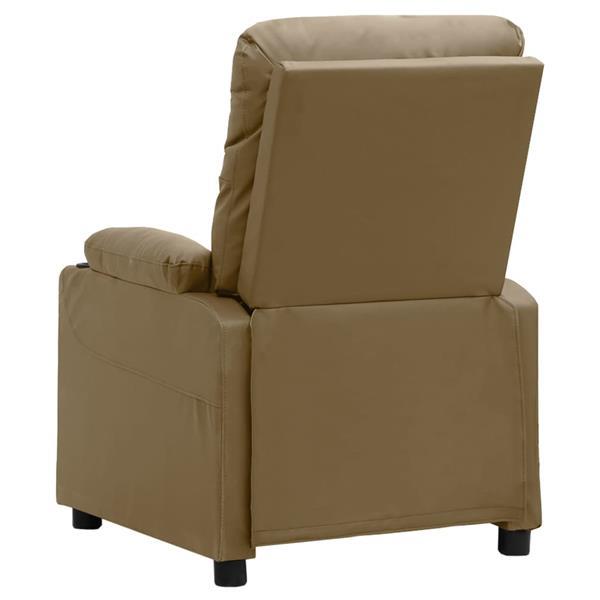 Grote foto vidaxl fauteuil inclinable lectrique de massage cappuccino huis en inrichting stoelen