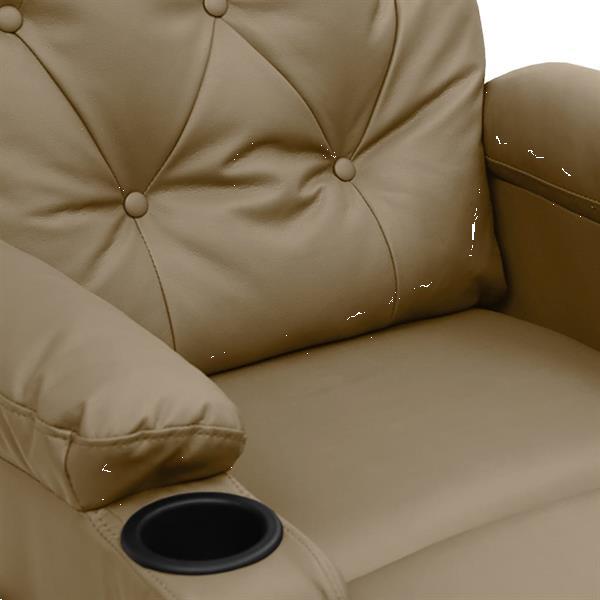 Grote foto vidaxl fauteuil inclinable lectrique de massage cappuccino huis en inrichting stoelen