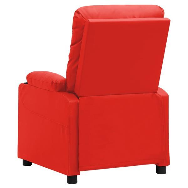 Grote foto vidaxl fauteuil inclinable lectrique rouge similicuir huis en inrichting stoelen