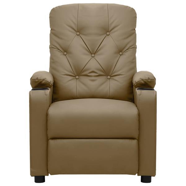 Grote foto vidaxl fauteuil inclinable lectrique cappuccino similicuir huis en inrichting stoelen