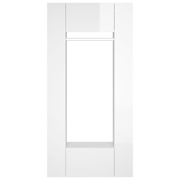 Grote foto vidaxl armoires de couloir 2 pcs blanc brillant bois d ing n huis en inrichting overige
