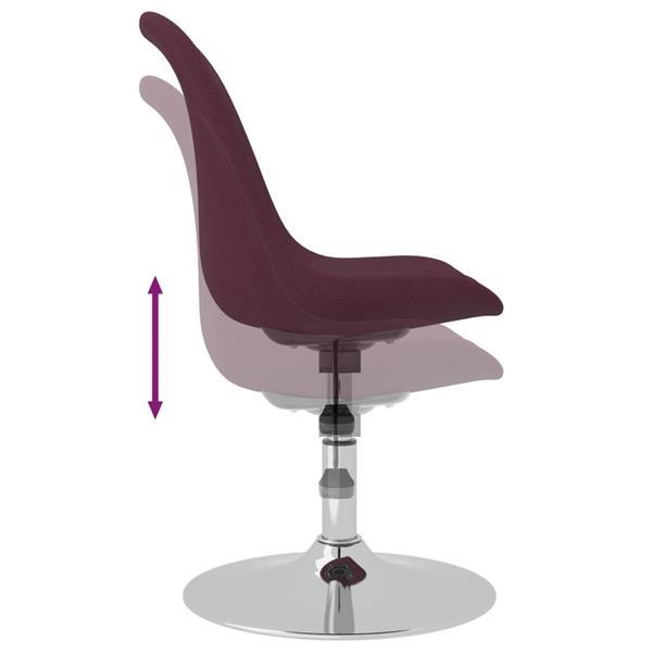 Grote foto vidaxl chaises pivotantes de salle manger 6 pcs violet tis huis en inrichting stoelen