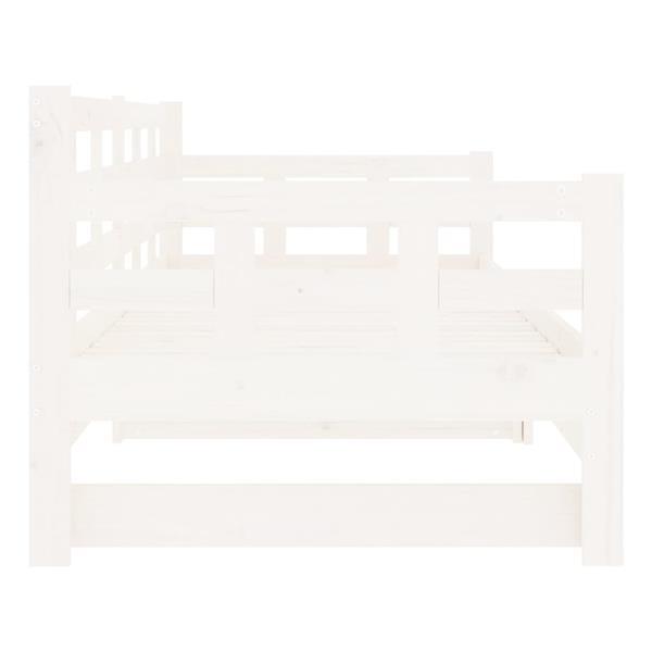 Grote foto vidaxl lit coulissant blanc bois de pin solide 2x 80x200 cm huis en inrichting bedden