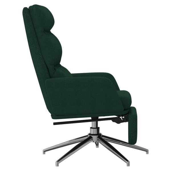 Grote foto vidaxl chaise de relaxation avec repose pied vert fonc tiss huis en inrichting stoelen
