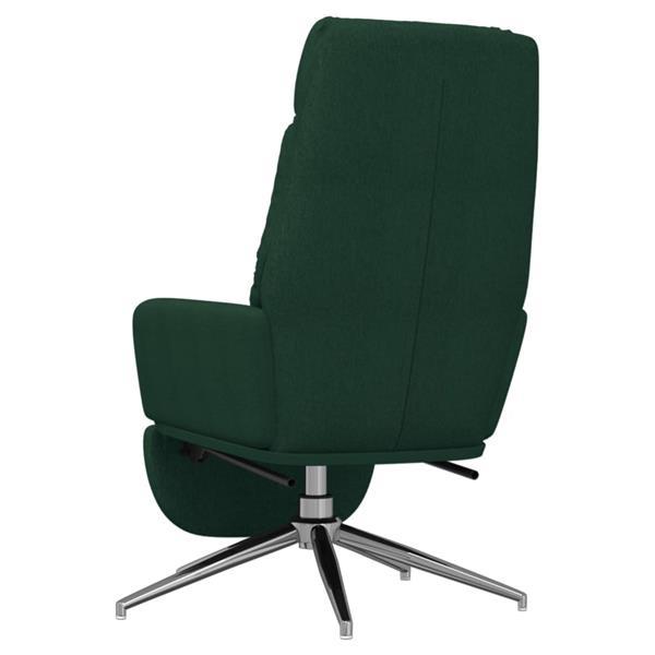 Grote foto vidaxl chaise de relaxation avec repose pied vert fonc tiss huis en inrichting stoelen
