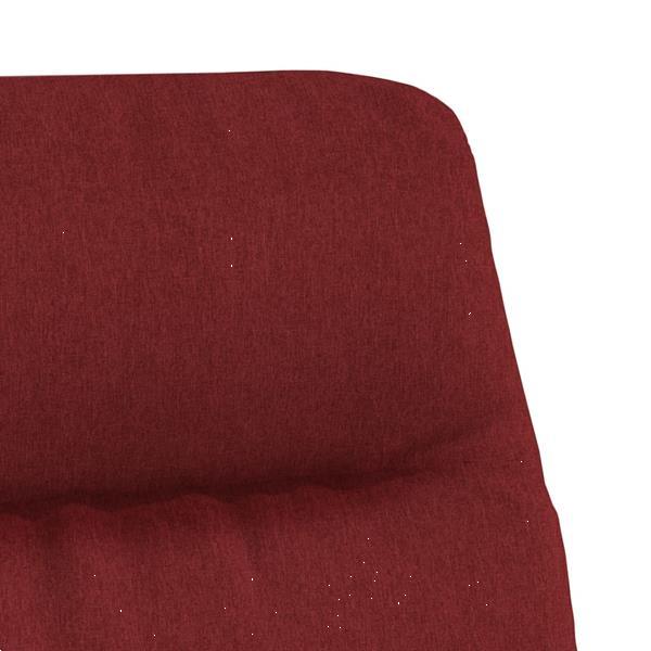 Grote foto vidaxl chaise de relaxation avec tabouret bordeaux tissu et huis en inrichting stoelen