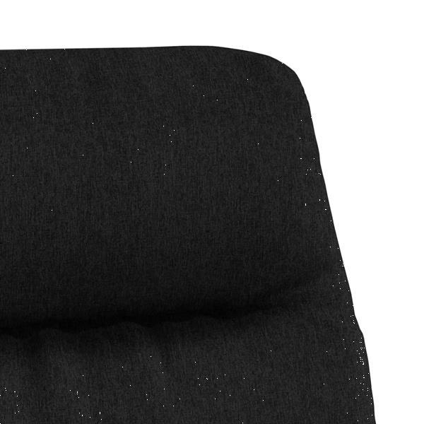 Grote foto vidaxl chaise de relaxation avec tabouret noir tissu et simi huis en inrichting stoelen