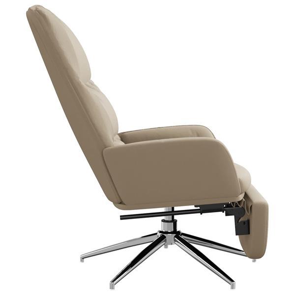 Grote foto vidaxl chaise de relaxation et repose pied gris clair simili huis en inrichting stoelen