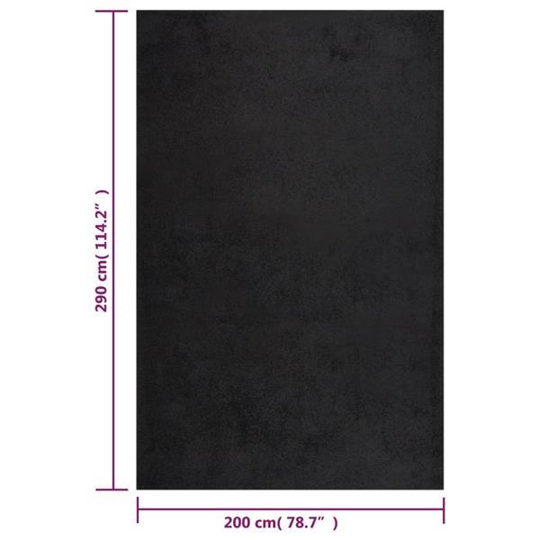 Grote foto vidaxl tapis shaggy poils longs noir 200x290 cm huis en inrichting vloerbedekking en kleden