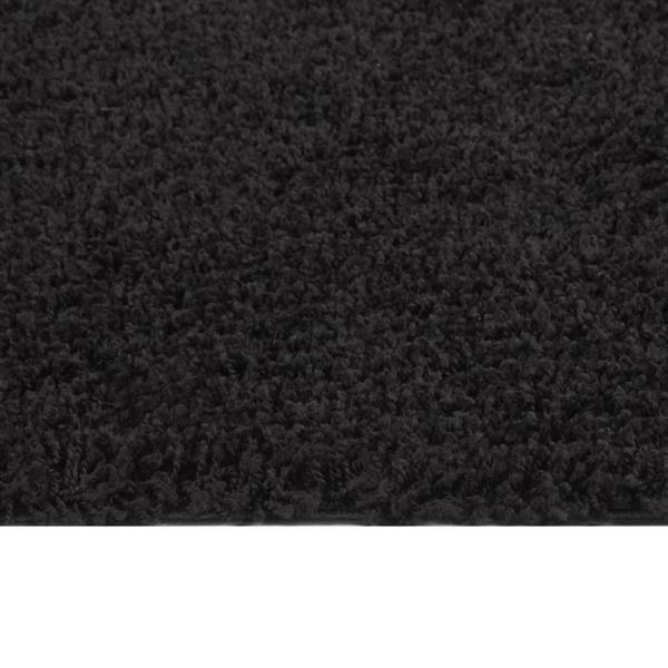 Grote foto vidaxl tapis shaggy poils longs noir 120x170 cm huis en inrichting vloerbedekking en kleden