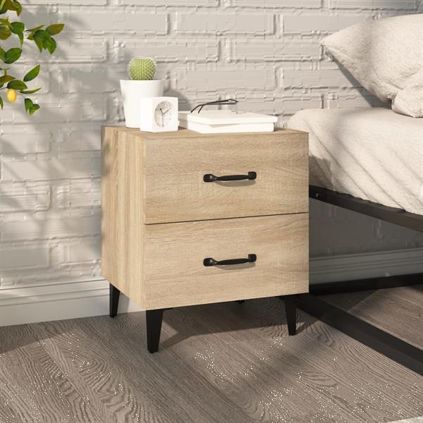 Grote foto vidaxl table de chevet ch ne sonoma 40x35x47 5 cm huis en inrichting complete slaapkamers