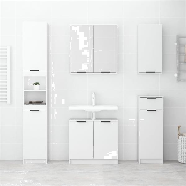 Grote foto vidaxl armoire de salle de bain blanc brillant 64 5x33 5x59 huis en inrichting overige