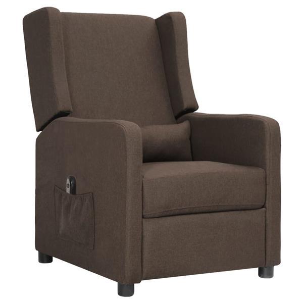 Grote foto vidaxl fauteuil inclinable lectrique taupe tissu huis en inrichting stoelen