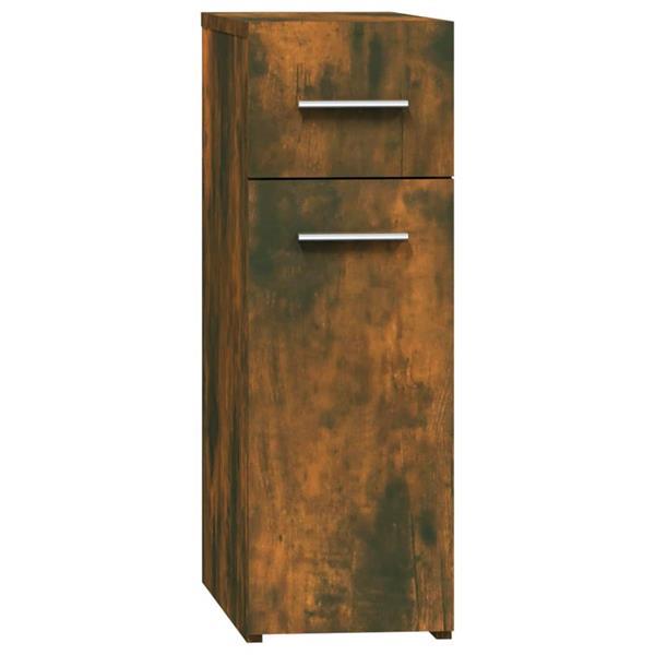 Grote foto vidaxl armoire d apothicaire ch ne fum 20x45 5x60cm bois d huis en inrichting overige