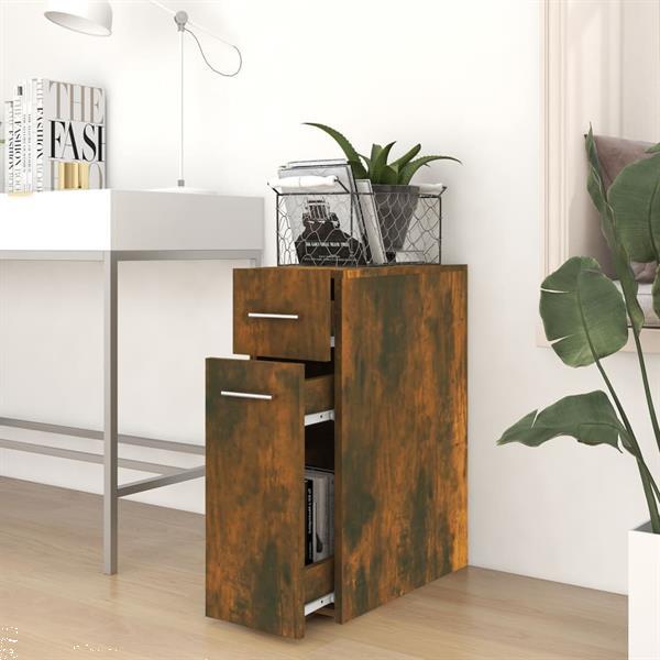 Grote foto vidaxl armoire d apothicaire ch ne fum 20x45 5x60cm bois d huis en inrichting overige
