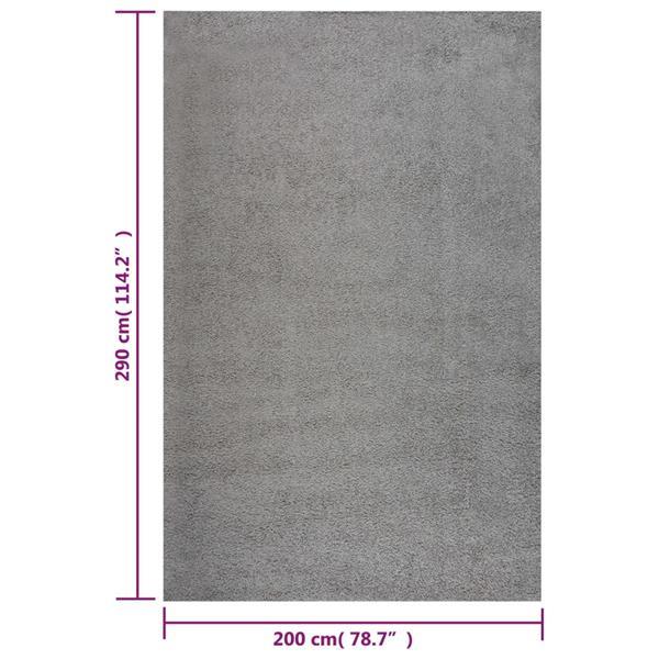 Grote foto vidaxl tapis shaggy poils longs gris 200x290 cm huis en inrichting vloerbedekking en kleden