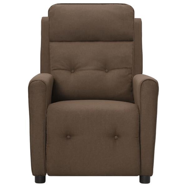 Grote foto vidaxl fauteuil inclinable lectrique marron tissu huis en inrichting stoelen