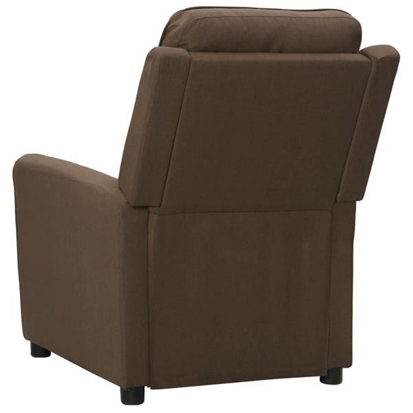 Grote foto vidaxl fauteuil inclinable lectrique marron tissu huis en inrichting stoelen