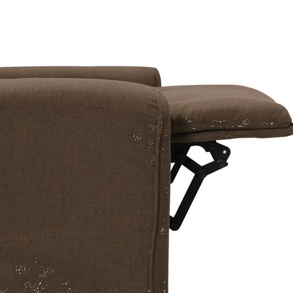 Grote foto vidaxl fauteuil inclinable lectrique marron tissu huis en inrichting stoelen