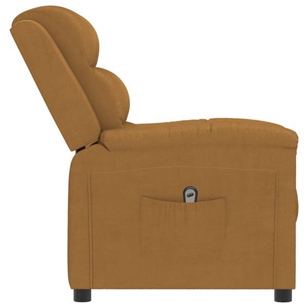 Grote foto vidaxl fauteuil inclinable lectrique marron velours huis en inrichting stoelen