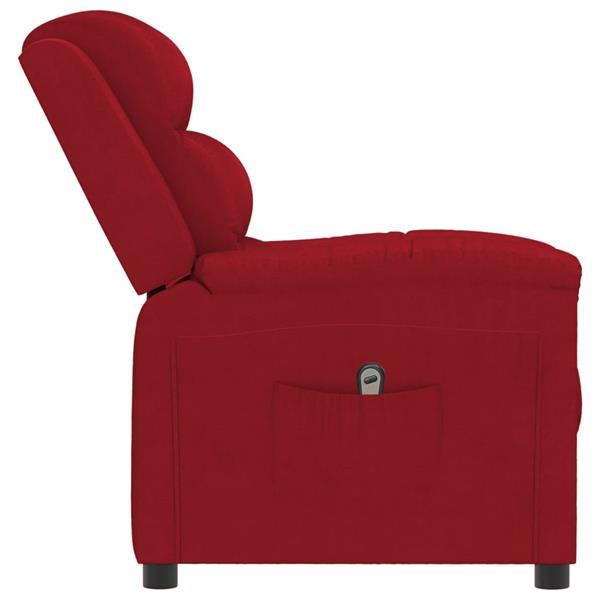 Grote foto vidaxl fauteuil inclinable lectrique bordeaux velours huis en inrichting stoelen