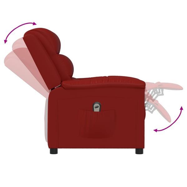 Grote foto vidaxl fauteuil inclinable lectrique rouge bordeaux similic huis en inrichting stoelen