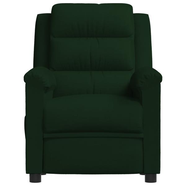 Grote foto vidaxl fauteuil inclinable lectrique vert fonc velours huis en inrichting stoelen