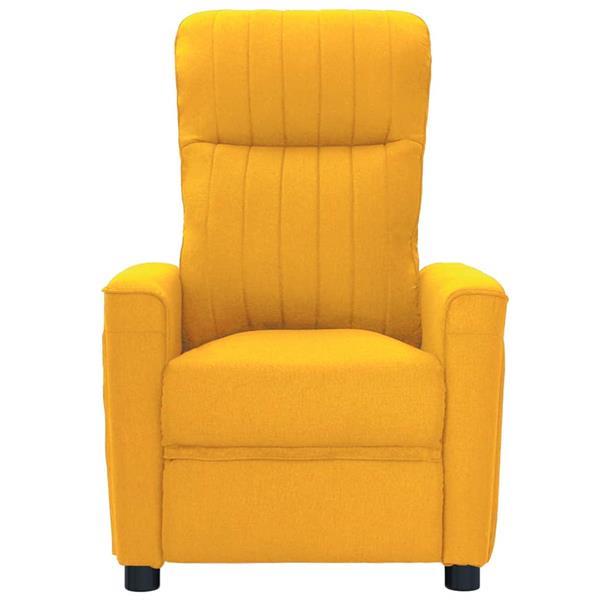 Grote foto vidaxl fauteuil lectrique de massage jaune tissu huis en inrichting stoelen